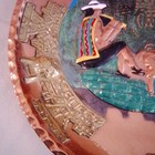Peruvian Embossed Copper Wall Plate Andean Scene Machu Picchu Decor — photo 4