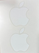 Apple Logo Stickers White 2 Designed by Apple in California, MacBook Pro