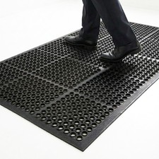 Large Rubber Mats Heavy Duty Ring Matting Entrance Big Safety Workplace Outdoor
