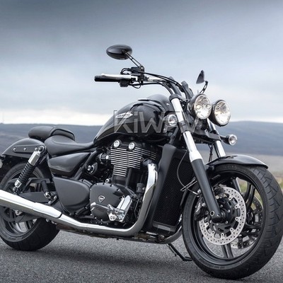 Mirrors aspheric Oval Matte Black slotted arm for Yamaha Vity 125 VMX1200 V-Max