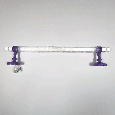 18'' Allied Brass 9072D/18-BBR Clearview Towel Bar Dotted Accents Purple