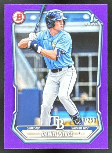 Daniel Pierce 2026 Bowman Purple Border /250 Prospects Tampa Bay Rays