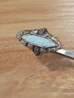 Vintage Sterling Silver .925 Marquise Opal Ring Grapes Leaves 4.96g
