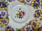 Royal Albert Cup Saucer Yellow &  Purple Pansies Heavy Gold Trim Bone China Eng. — photo 6