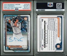 2024 Bowman Chrome Zach Dezenzo Prospect Auto HTA choice Refractor /150 PSA