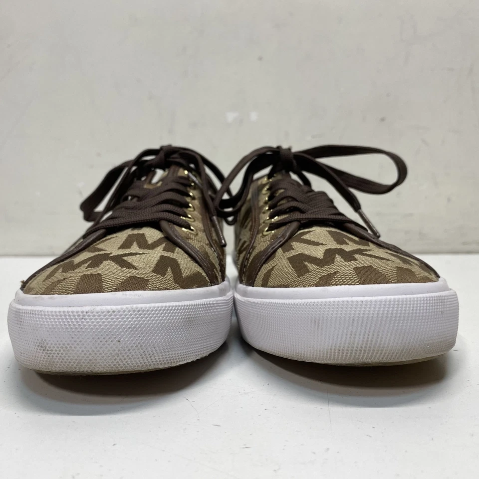 Michael Kors Mocha Jacquard Logo Sneakers Women's Size 9 - Image 3 of 4