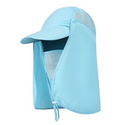 Sun Fishing Hat UPF50+ Breathable Face Flap Neck Flap Outdoor Hiking Camping