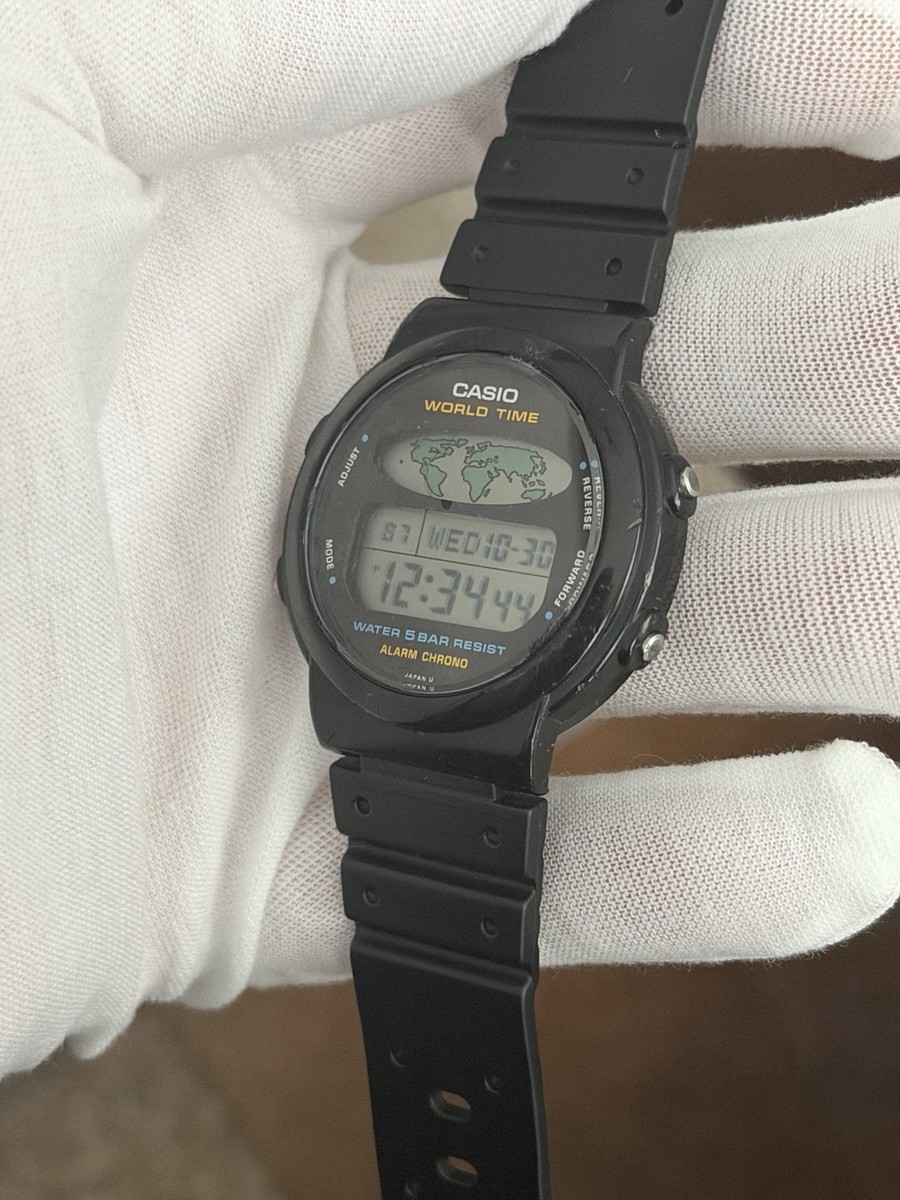 Rare Vintage Casio World Time W-60U Men's Digital Sports Watch JDM