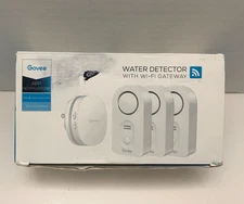 -Open Box- Govee Water Detector With WiFi Gateway H5040 H5054 Sensors (3-Pack)