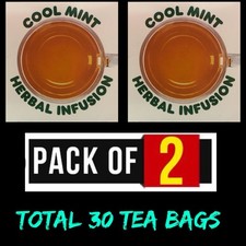 Dunkin Cool Mint Herbal Infusion Tea Total 30 bags Enliven Your Senses 1.1oz EA