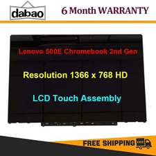 11.6" For Lenovo 500E Chromebook 2nd Gen LCD Display Touch Screen Assembly Bezel