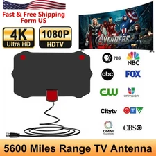 5600 Miles Digital TV Antenna Indoor HDTV Amplified Signal Booster 4K HD 1080P..