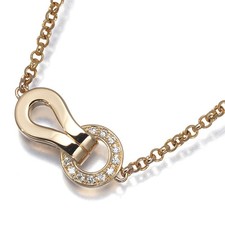 Auth Cartier Necklace Diamond Agrafe 18K 750 ...