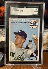 1954 Topps Whitey Ford #37 SGC 50 VG/EX 4 New York Yankees HOF Vintage 🔥