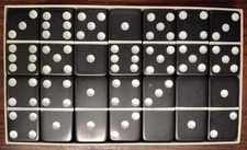 Puremco Standard Black Marblelike Dominoes Vintage