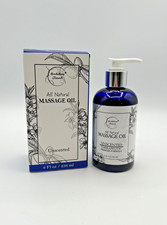 All Natural Massage Oil Unscented 8 fl oz/236 ml Sweet Almond Grapeseed NIB
