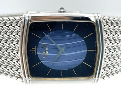 SEIKO Credor Quartz Men's Watch Blue Agate Dial Wristband 6.6inces