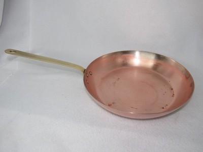 Copper Pan The Cellar 10'' Frying Sauté Skillet w/ Brass Handle