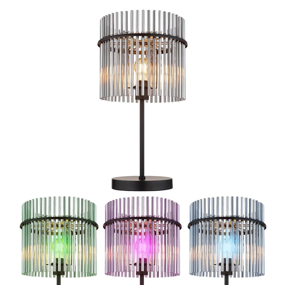 Tischlampe Tischleuchte Leselampe Smart RGB LED Glasstäbe Dimmer App H 54,5 cm - Bild 2 von 4