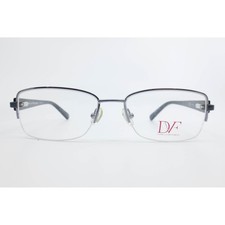 Diane von Furstenberg DVF8033 403 Navy Blue Silver Semi Rimless Eyeglass Frames