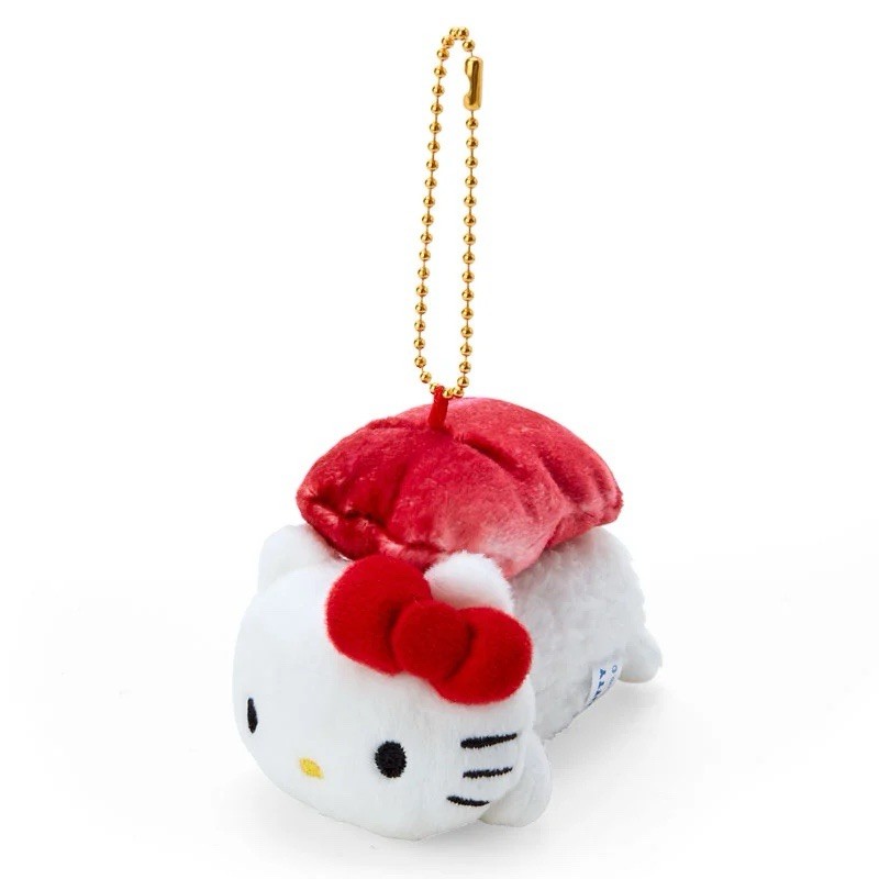 Sanrio Hello Kitty Tuna Sushi Plush Mascot Keychain Official Japan NEW