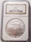 2006-W SILVER EAGLE $1 NGC MS 70 BURNISHED