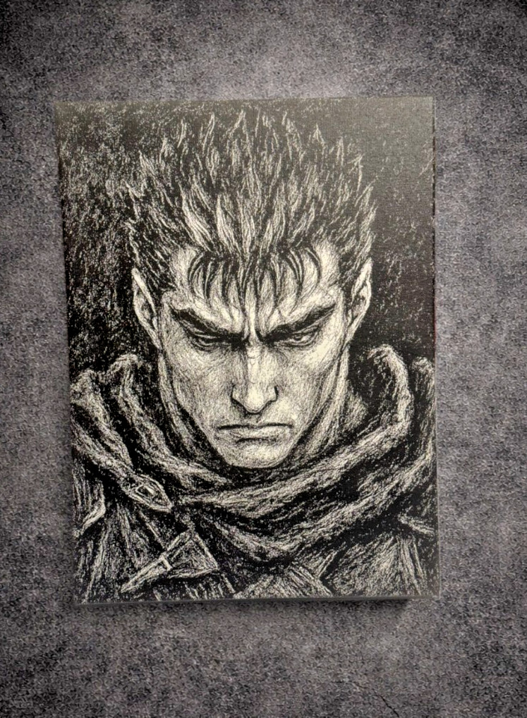 Tableau Guts Berserk premium en toile murale d'art manga de 30x40 cm