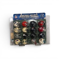 NFL Vintage football helmet stand-up tracker featuring 20 miniature helmets