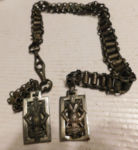 Antique 1900s Masonic Knights Templar Ceremonial Uniform Belt Chain Sword Hanger