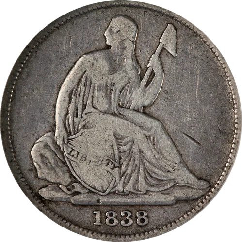 1838-O Seated Liberty Dime No Stars Fine Decent Eye Appeal Nice Strike