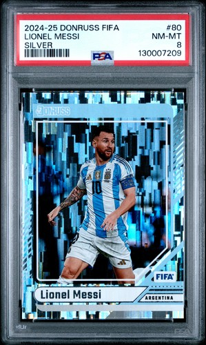 2024-25 PANINI DONRUSS FIFA SILVER #80 LIONEL MESSI PSA 8