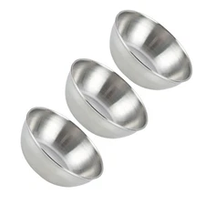 3 Pcs Stainless Steel Kitchenware Condiment Sauce Cups Soy Dipping Bowls