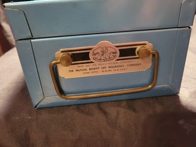 The Mutual Benefit Life Insurance Co Metal Combination Lock Box Valuables Papers