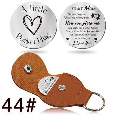 To My Man Keychain Pocket Hug Gift for Him Anniversary Reminder Charm