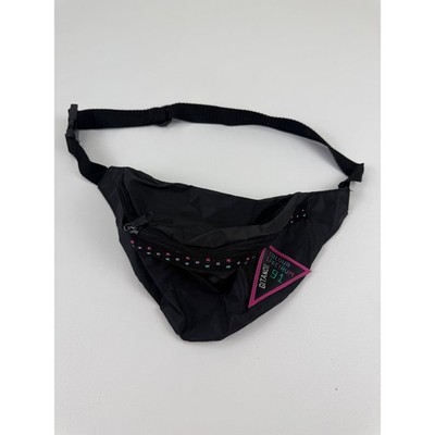 Gitane Colour Spectrum91 Fanny Pack Black Nylon 90s Vintage Waist Bag Adjustable