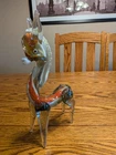 VTG Mid Century Modern Murano Style Art Glass Donkey Statue Figurine 11" Tall