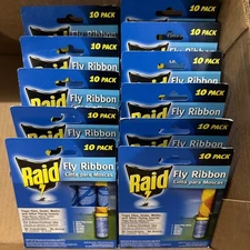 11- Raid Fly Ribbon Trap 10 Pack - 110 Ribbons Total!