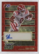 2024 Leaf Pro Set Metal Power Red Flood 1/1 Jordon Davison #PW-JD2 Auto h3a