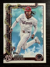 🎄 2025 Topps Holiday - James Wood (RC) #H94 Variation SP Nationals Cookie Back