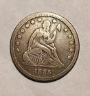 1885 Seated Liberty Quarter 25c  Nice Color - Tough Date!