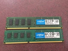 LOT OF 2 Crucial 4GB PC3L-12800U DDR3L-1600 Desktop Memory RAM