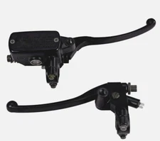 Motorcycle 7/8" Handlebar Hydraulic Brake Master Cylinder with Wire Clutch Lever