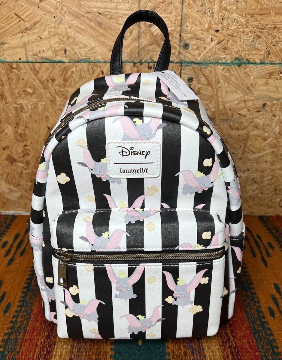 Loungefly Black and White Striped Backpack s-l400.jpg main image 2