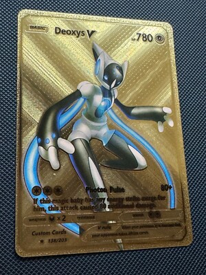Pokemon Deoxys V Blue GOLD DISPLAY Card MINT CONDITION. | eBay