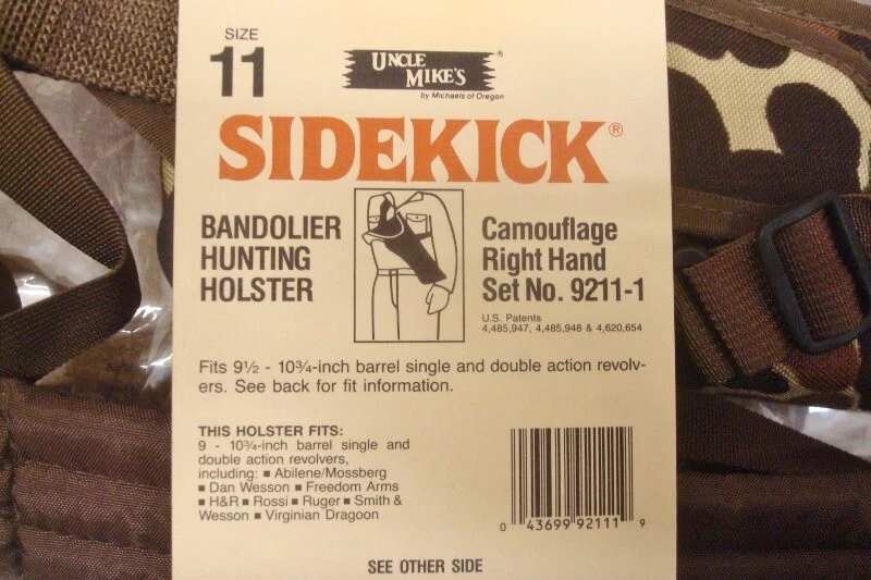 Uncle Mike s RH Bandolier BLACK Holster 9.0" - 10.75" revolvers 9311-1 Blackhawk - Image 4 of 4