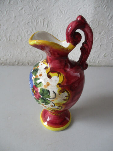 Kleine Steingut-Vase lackiert Krug made in Italy - Bild 1 von 4