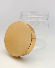 8 oz Cosmetic Container Jars-Clear with Gold Lid for body butters/creams-20 Jars