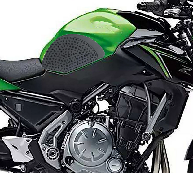 Konerstone Anti-Slip Tank Pads For Kawasaki Z650 (2017-2018) – Black Rubber Knee Grips With 3M Adhesive