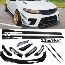 For Kia Forte Koup 2010-2017 Front Bumper Spoiler Body Kit / Side Skirt/Strut F