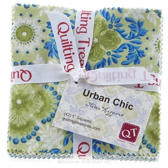 Urban Chic Por Tina Higgins 5" Dije Cuadrados NUEVO Acolchado Tesoros Fuera de Impresión Foto 2 de 2